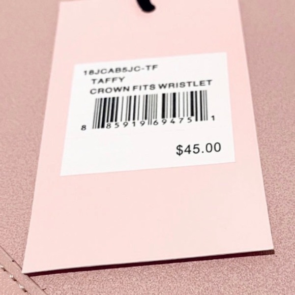 Juicy Couture Taffy Crowns Fit Pink Gold Logo Wristlet Wallet NWT - Picture 6 of 8